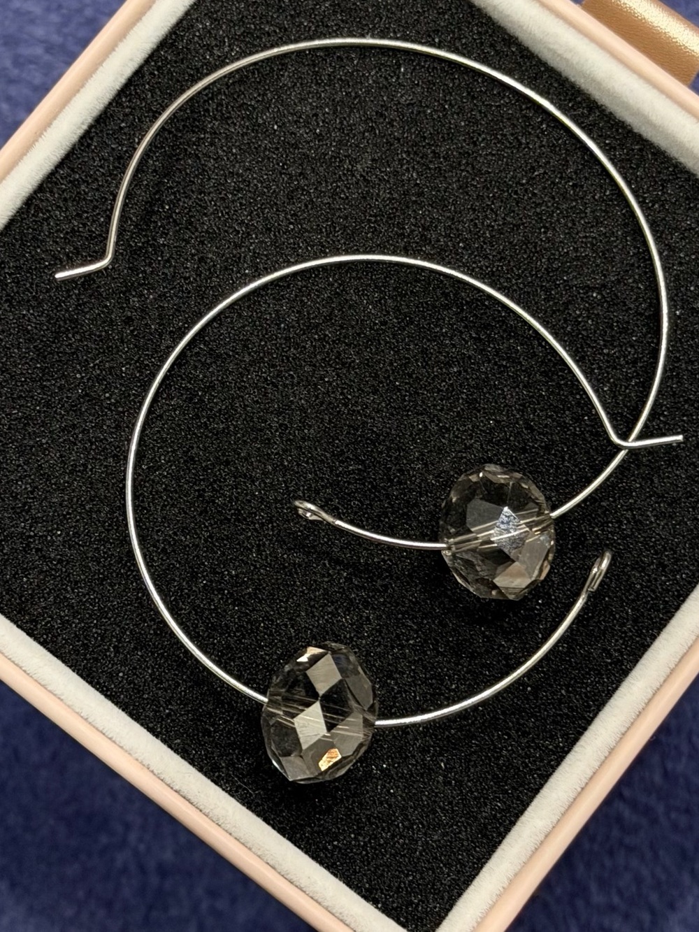 Crystal circle earrings